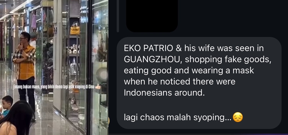 Eko Patrio Diduga Berada di Guangzhou